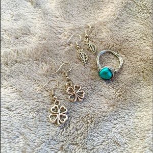 2 set earring pack with ring